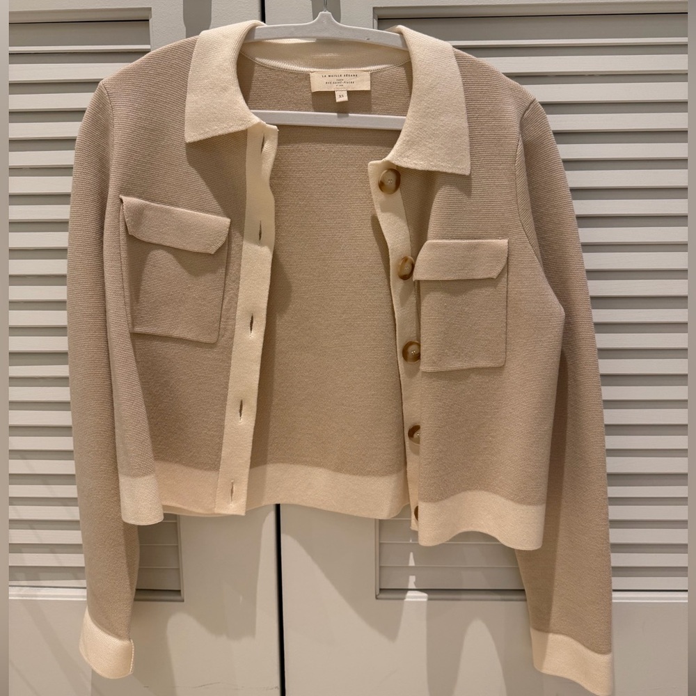 Sezane Betty Cardigan Beige Size Xs